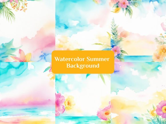 Brighten Your Designs with Watercolor Summer Backgrounds