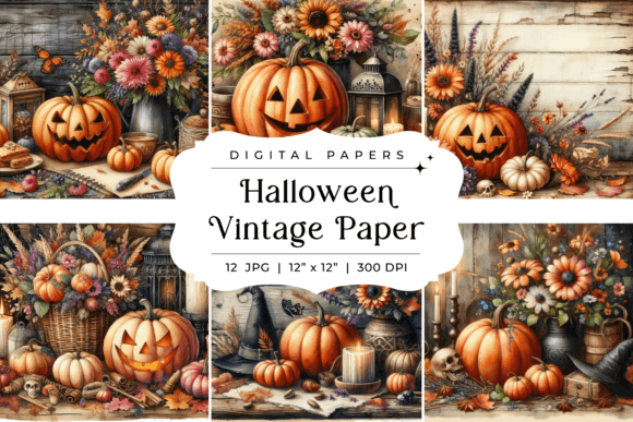 Crafting Nostalgic Atmospheres with Vintage Halloween Paper Backgrounds