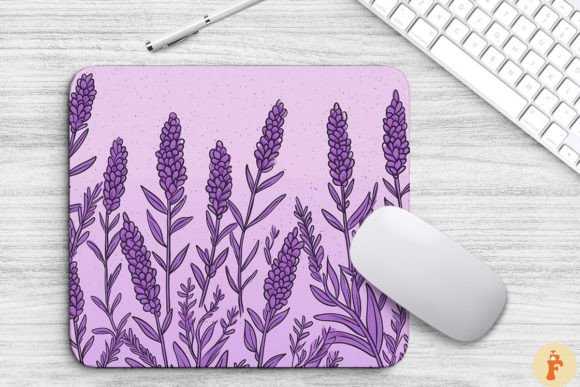 Doodle of Lavender on Lilac Backgrounds: A Creative Design Asset