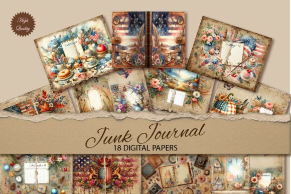 Embracing Nostalgia with America Junk Journal Paper Backgrounds
