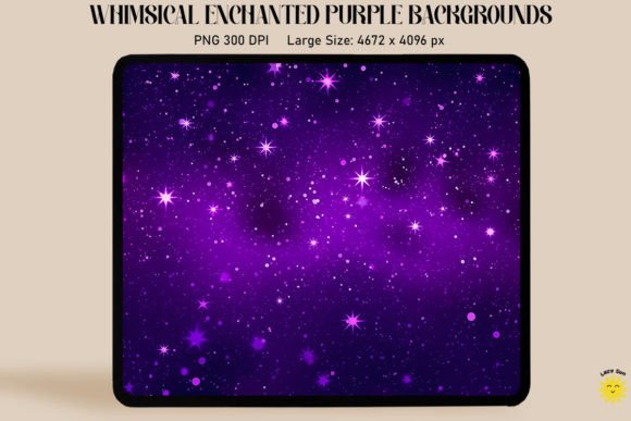 Enchanting Purple Space with Stars Backgrounds for Creative Projects