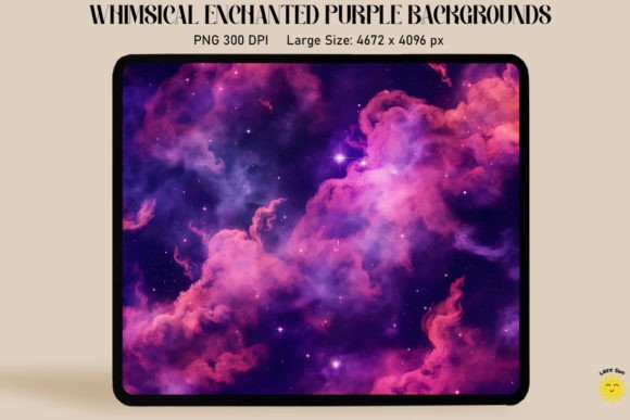 Ethereal Purple Smoke and Stars Backgrounds: A Creative Asset