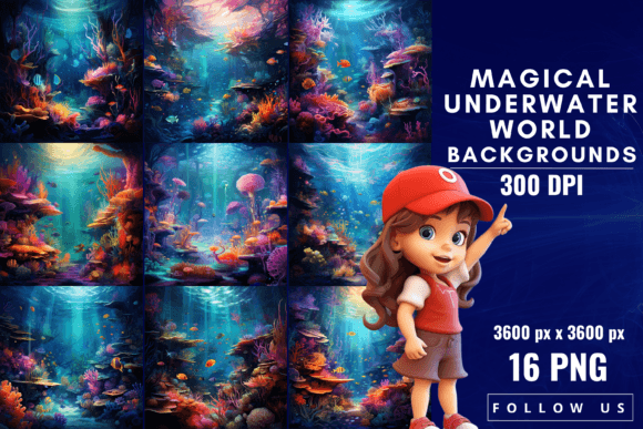 Magical Underwater World Backgrounds: Dive into Digital Enchantment