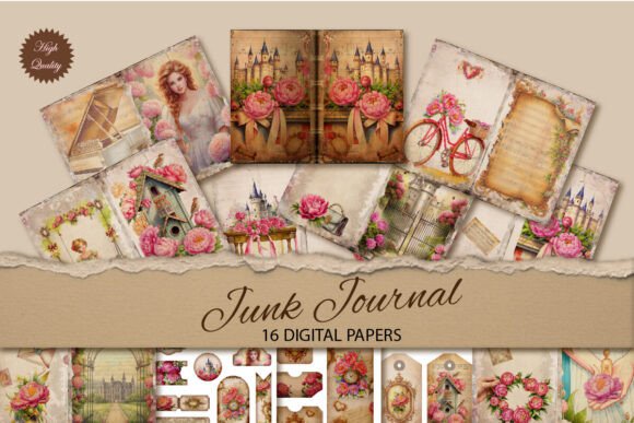 Peonies Junk Journal Paper Backgrounds: A Designer's Guide