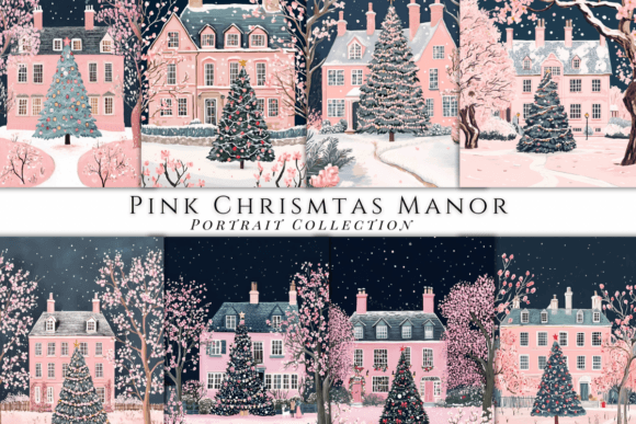 Pink Christmas Manor Backgrounds: A Designer's Guide