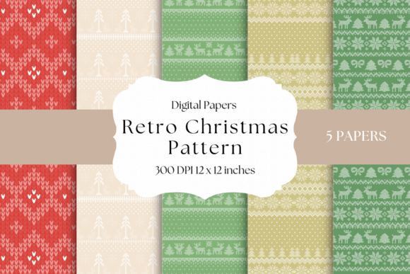Retro Christmas Pattern Backgrounds: A Vintage Holiday Toolkit