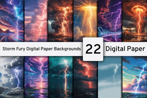 Unleash Visual Energy: Mastering Storm Fury Digital Paper Backgrounds