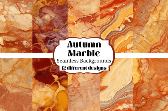 Warm Up Your Designs with Autumn Marble Backgrounds